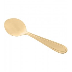 Jogo 6 Colheres De Chá 13cm Aço Inox Gastro Dourado